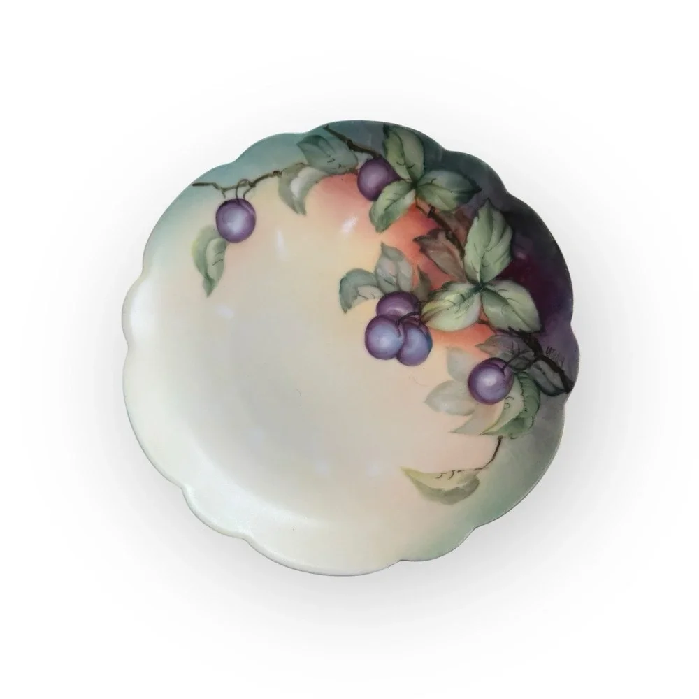 Set Of 5 Rosenthal RC Orchard VTG Plates Hand Painted Art Deco Nouveau 7